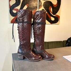 Women's Brown Leather Boots
